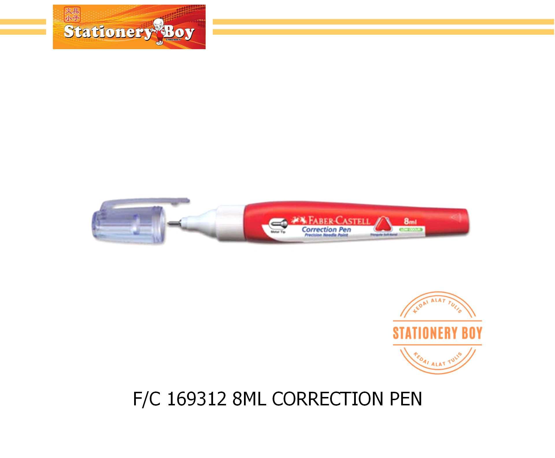 FABER-CASTELL 169312 8Ml Correction Pen / Pen Pembetulan 8Ml
