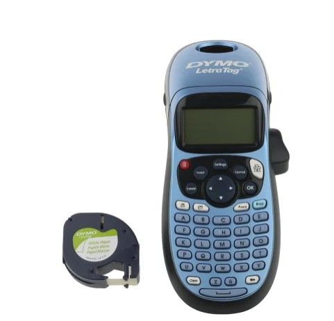 Dymo LetraTag LT-100H Label Maker Machine ABC Keyborad Handheld Labeller Thermal Label Printer or 91201-91205 Plastic Label Tape 12mm or Protective Case for Home & Office