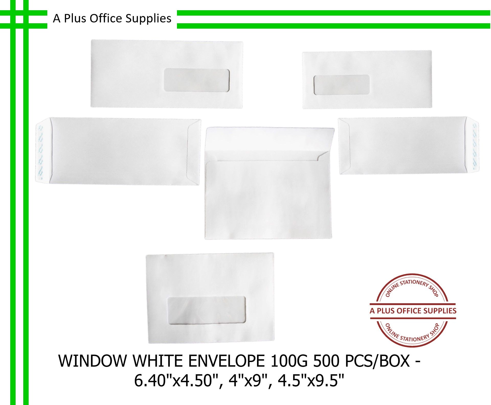100G Window White Envelope / Sampul Surat Putih Bertingkap