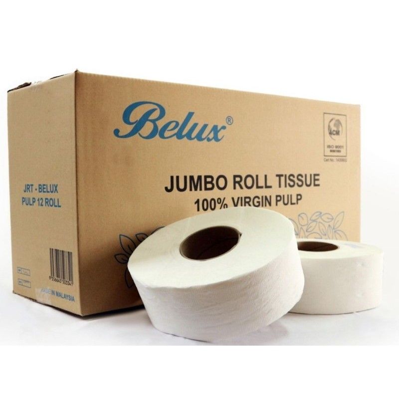 Belux Jumbo Roll Tissues 2ply 130m x 12rolls