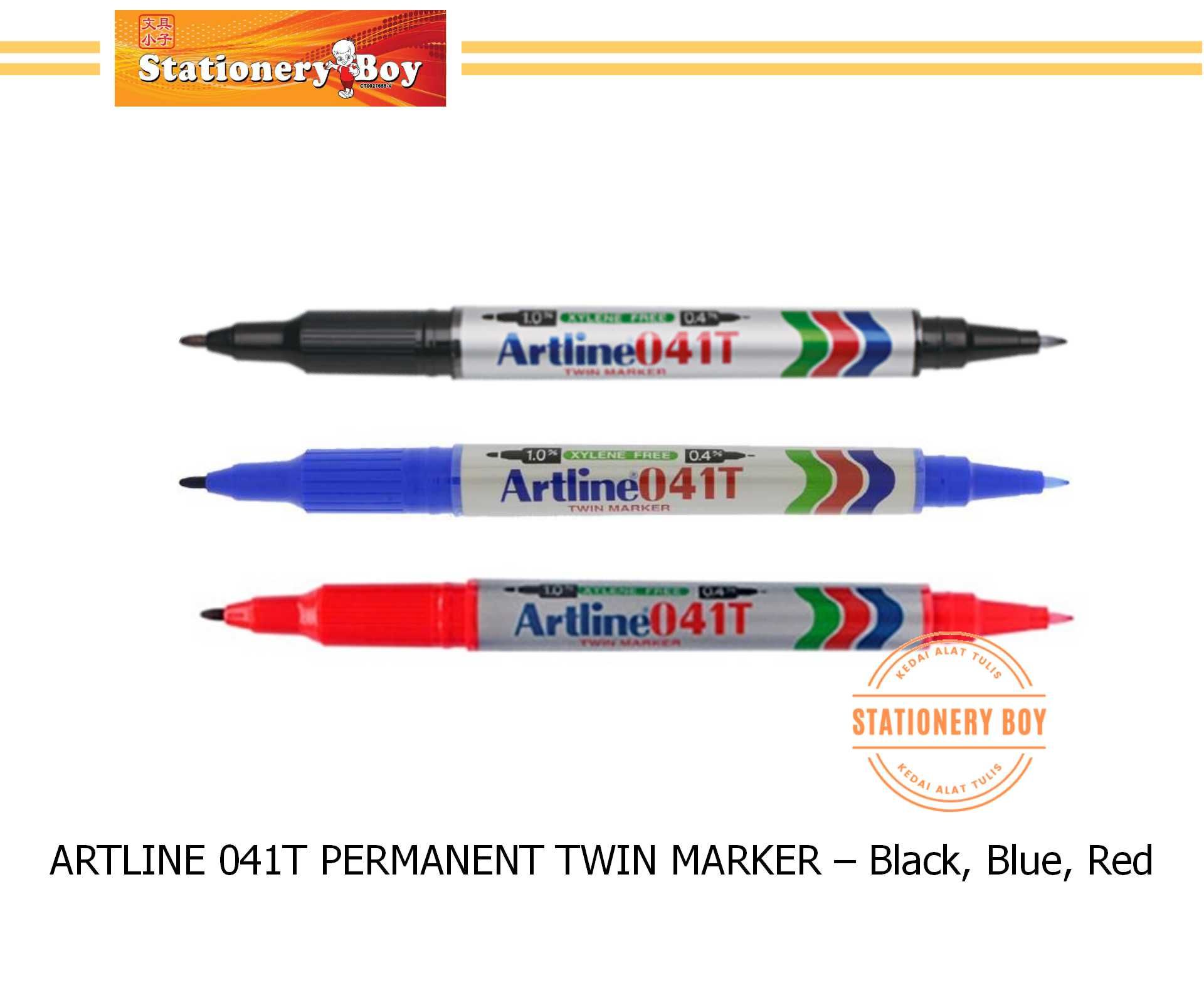 ARTLINE EK-041T Permanent Twin Marker / Penanda Dakwat Kekal