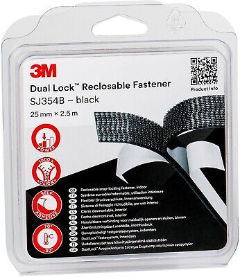 *3M Black Velcro Tape [25mm x 2.5m]