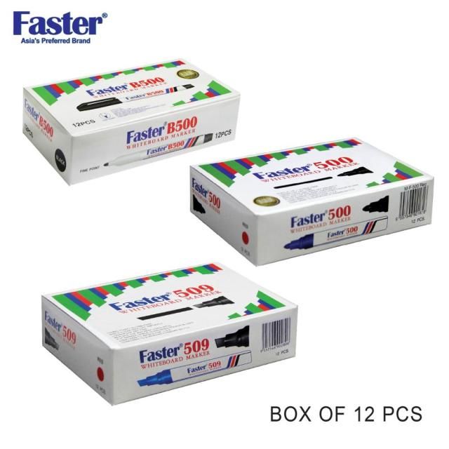 FASTER 509 WHITEBOARD MARKER BLACK M-F-509 (12PCS)