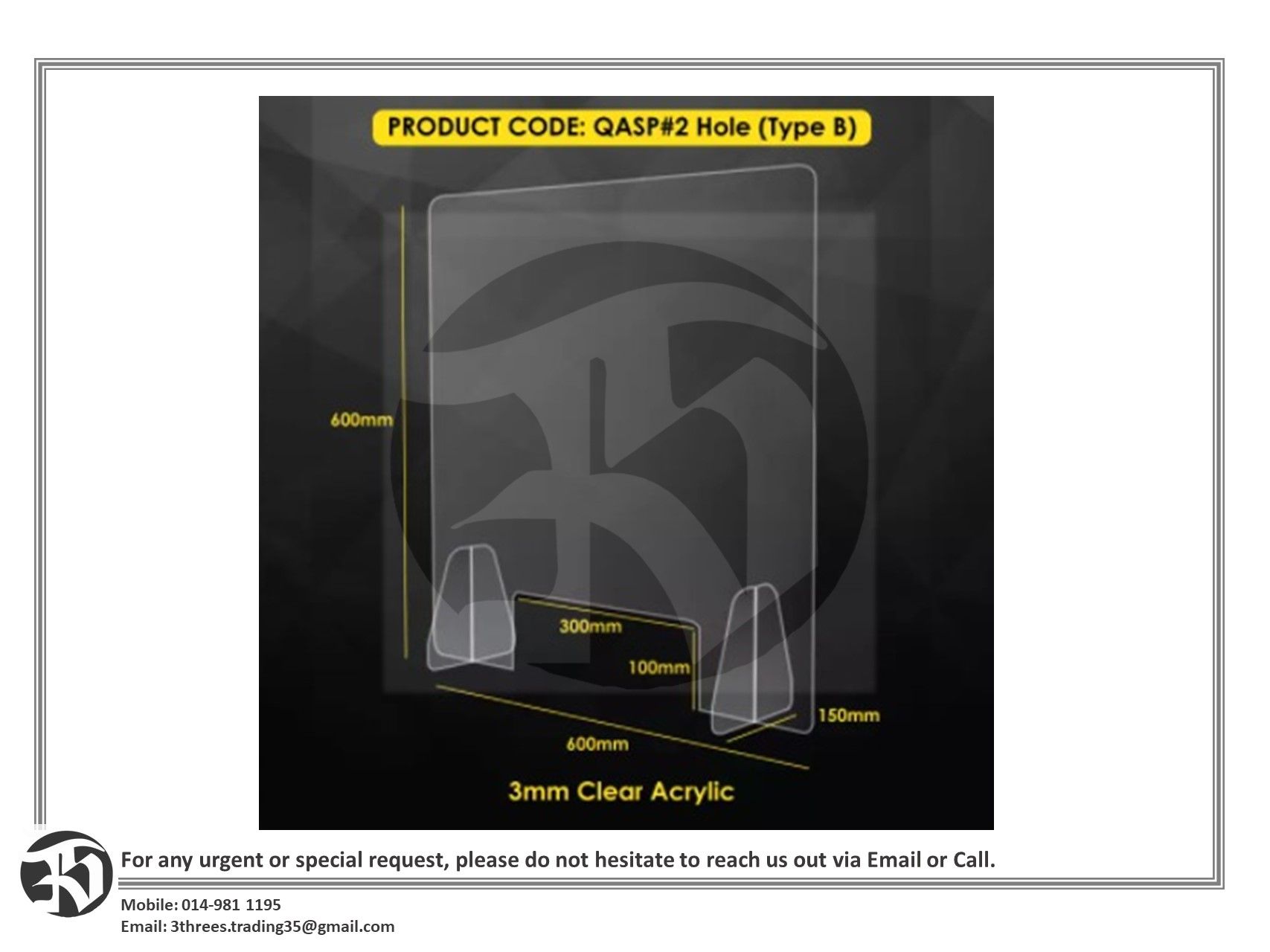SSST Acrylic Protect Shield