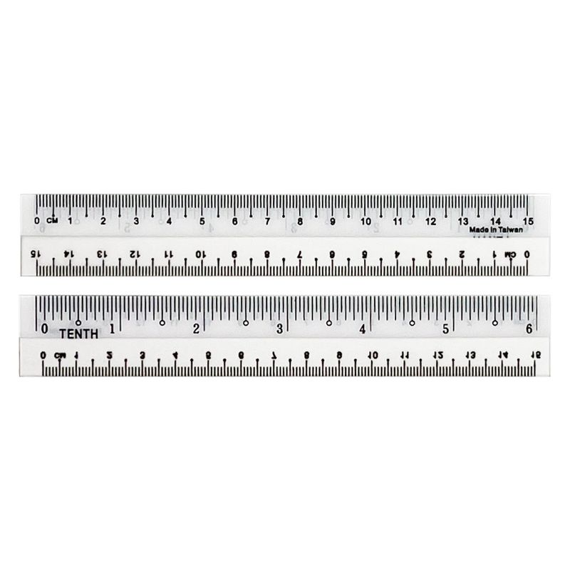 QP 6FT PLASTIC STRAIGHT RULER 15CM