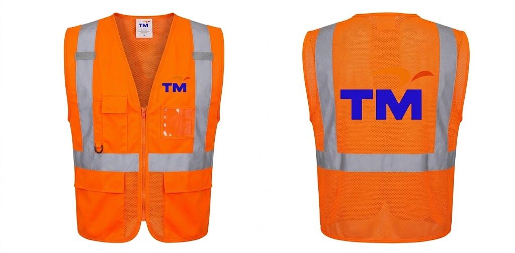 QP SAFETY VEST TM WITH 2 LOGO DEPAN & BELAKANG (NEW TM LOGO)