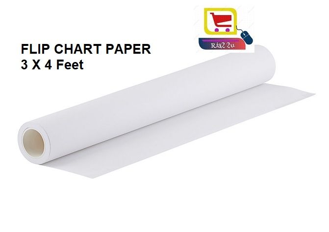 FLIP CHART / FLIPCHART PAPER / KERTAS MAHJUNG 3 X 4 ROLL 30 SHEET