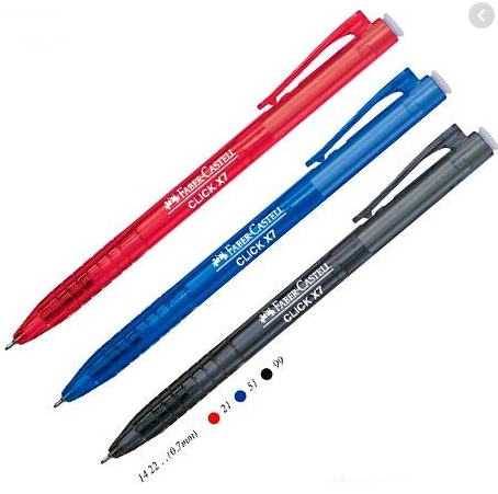 BALL PEN BIRU FABER CASTELL CLICK X7 0.7MM
