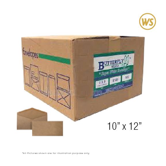 BUTTERFLY 10" X 13" X 95GMS BROWN ENVELOPE