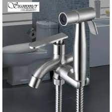 SUS304 stainless steel bathroom faucet bidet spray set dual-purpose tap high pressure spray gun with hose