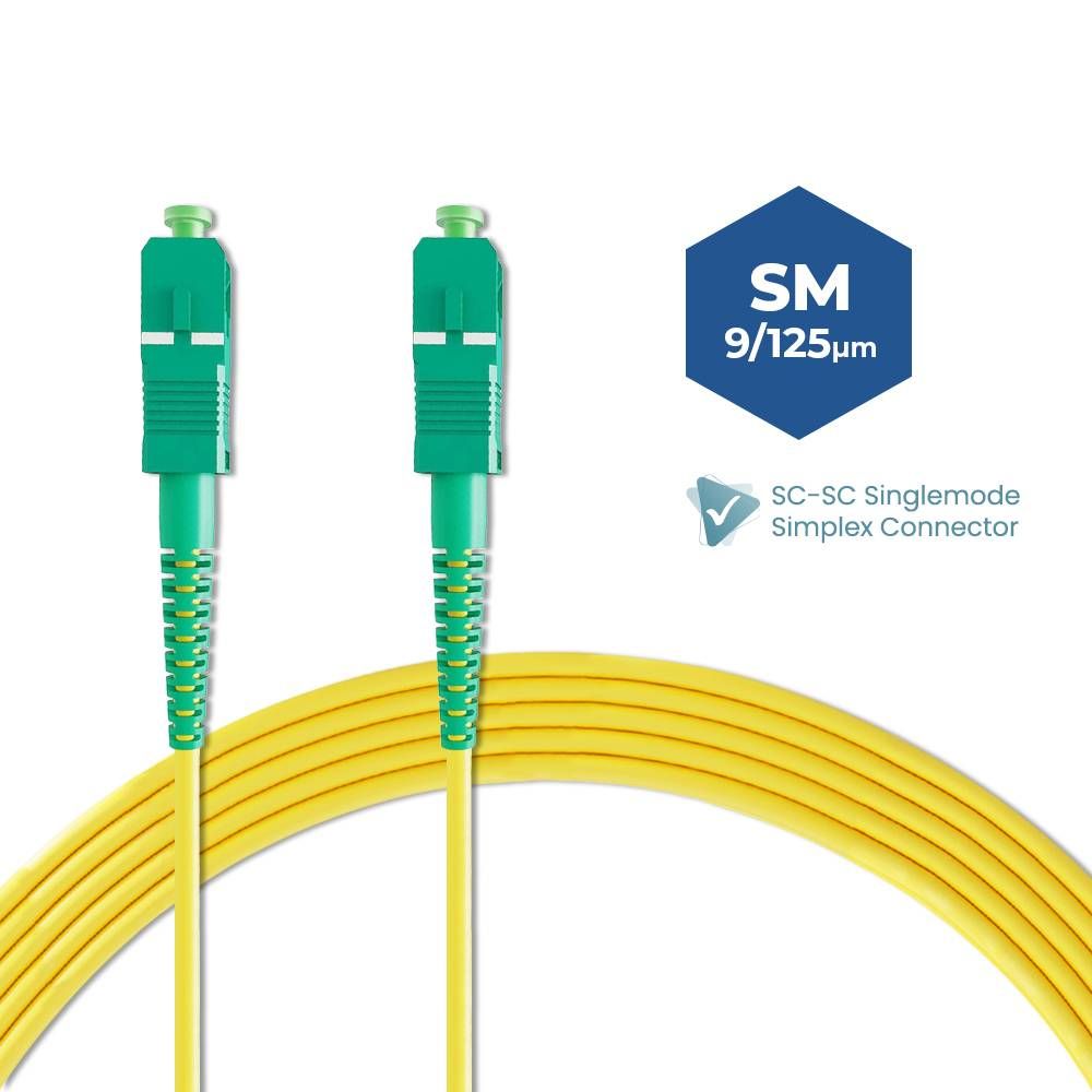 SC/APC-SC/APC SINGLEMODE SIMPLEX FIBER OPTIC PATCH CABLE 1M 2M 3M 5M 10M