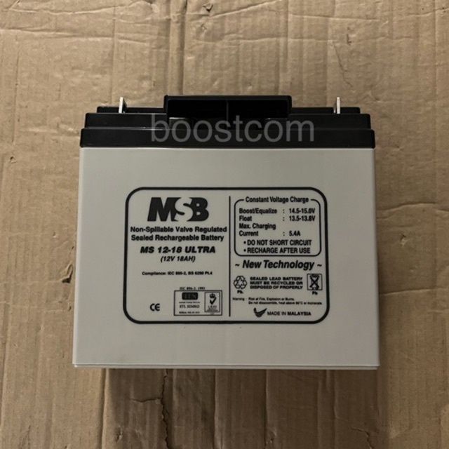 MSB 12V 18 AH 18AH Sealed Lead Acid Battery Bateri Suitable For Solar UPS MS 12-18 MS12-18 ULTRA