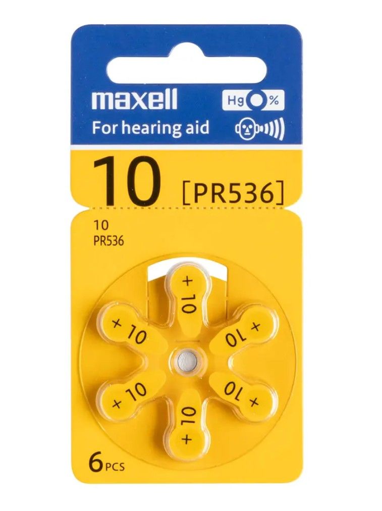 Maxell Hearing Aid Zinc-Air Battery (6pcs pack) PR536 (HA10)