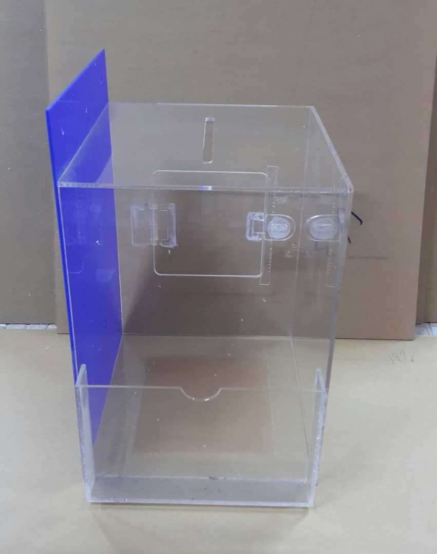 Clear Acrylic Suggestion Box (Peti Cadangan) With Logo