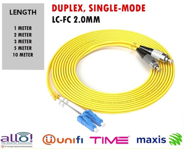 LC-FC DUPLEX SINGLE MODE OPTICAL FIBER PATCH CORD CABLE 2.0 – 1M 2M 3M 5M 10M FTTH PC901