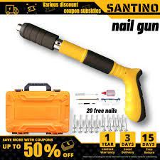 Steel Nail Gun cordless Rivet Gun Tufting Gun Ceiling Artifact Concrete Wall Fastening Tools Pipe Clamp Round Nail