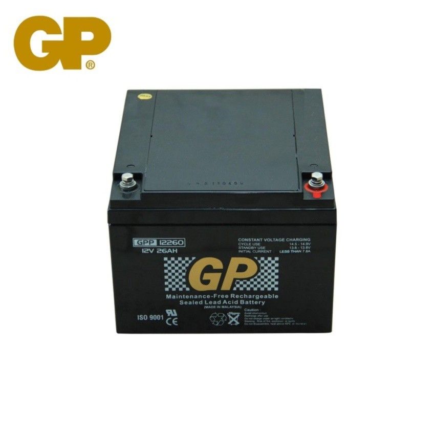 GP Sealed Lead Acid Battery 12V 26AH 166mm x 175mm x 125mm