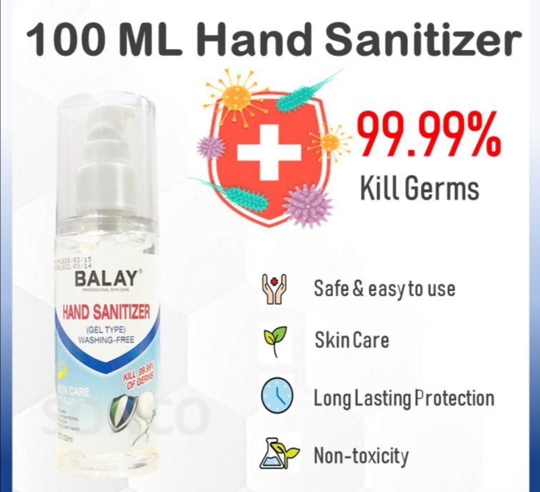 NA Hand Sanitizer Gel 100ml - Antibacterial Disinfection No Washing Nourishing - Balay