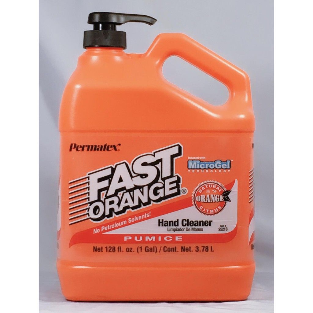 PERMATEX 25218 FAST ORANGE PUMICE LOTION HAND CLEANER 3.78 L