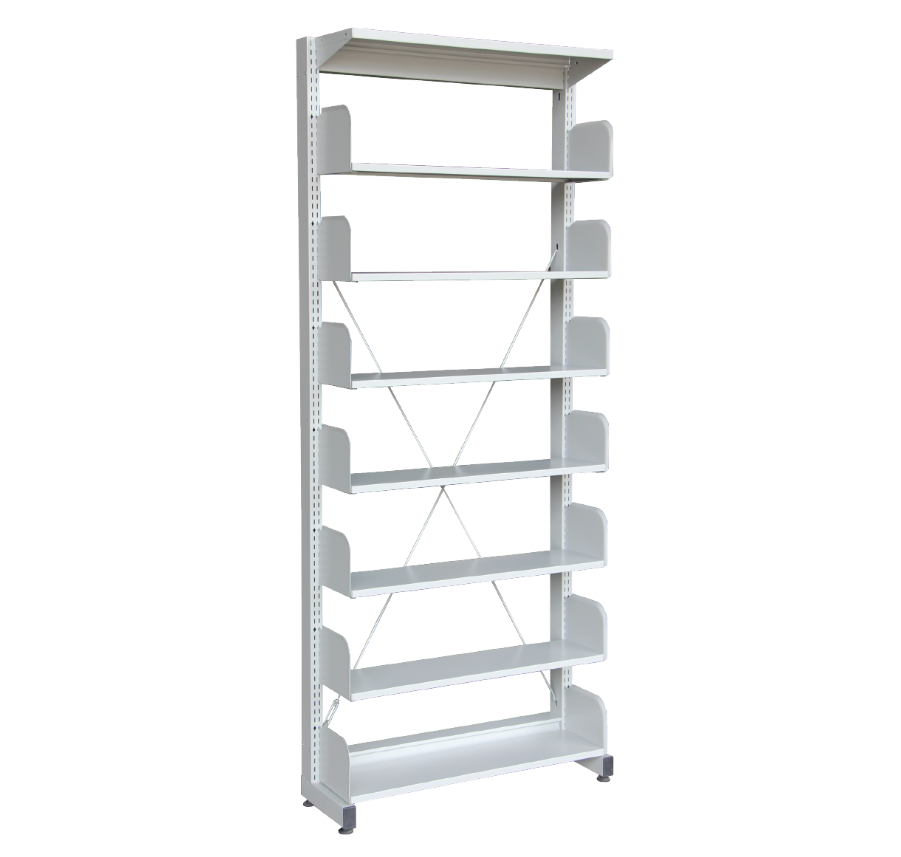 STERLING LIBRARY RACK SINGLE SIDED WITHOUT SIDE PANEL - 7 LEVEL (S317W)