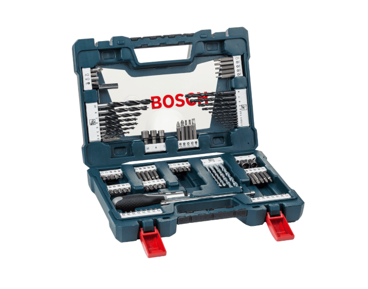 BOSCH 91-PIECE BOSCH V-LINE SET FOR DRILLING AND SCREWDRIVING COMES WITH RATCHETING SCREWDRIVER (2607017402)