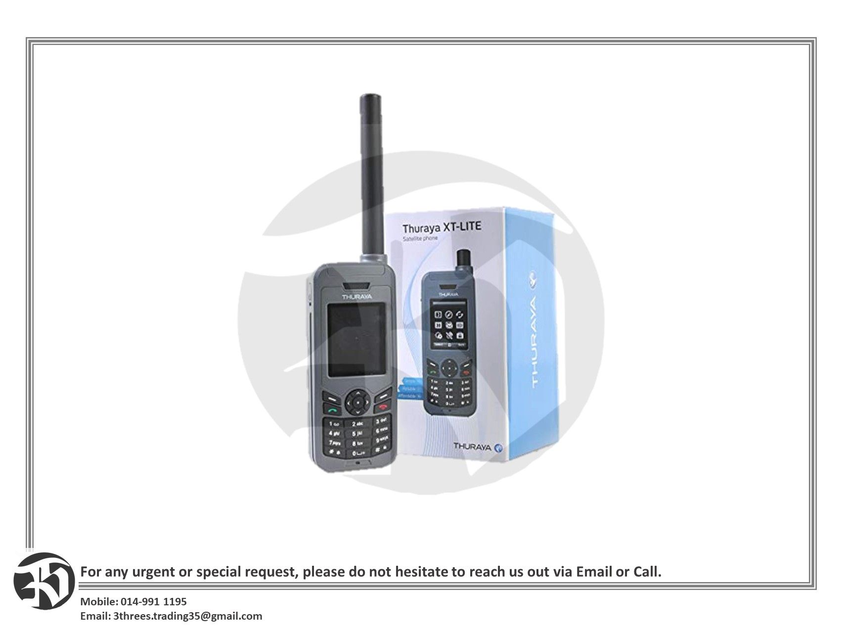 THURAYA XT-LITE Satellite Phone with Prepay SIM Card and $10 Credit