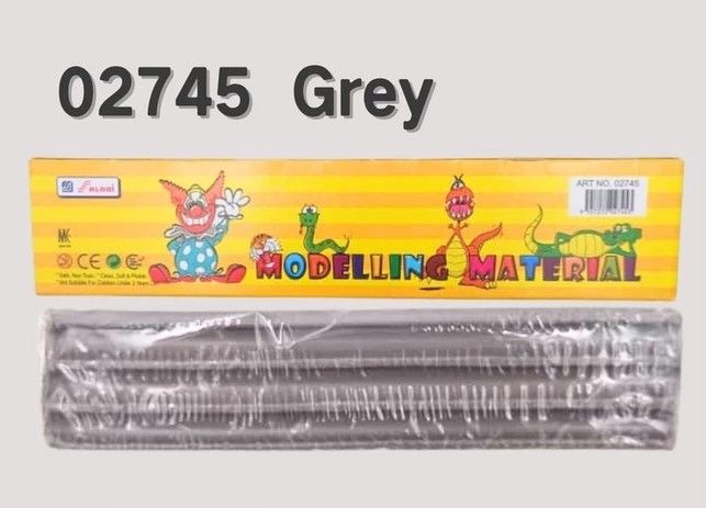 Modelling Material Clay Non-Toxic | Art Plasticine | Modelling Plasticine | Tanahriat 02745- Grey SL-02745-KK