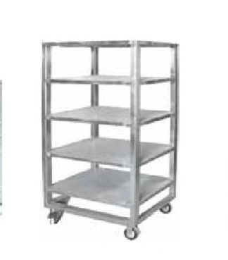 Temo Stainless Steel 4-Shelf Trolley 900 x 600 x 1500mm