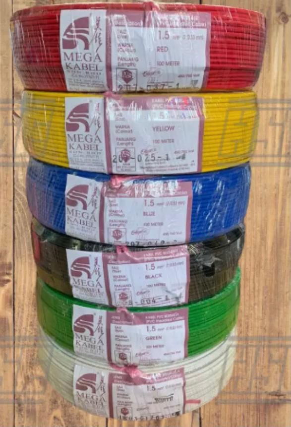 PVC CABLE 1.5MM虏 (7/0.53) BLUE