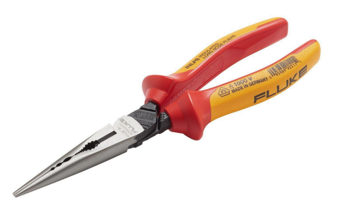 Fluke INSHT INLP8 Inlp8,insulated Long Nose /w Side Cutter, 8 In, 200mm, 1000v