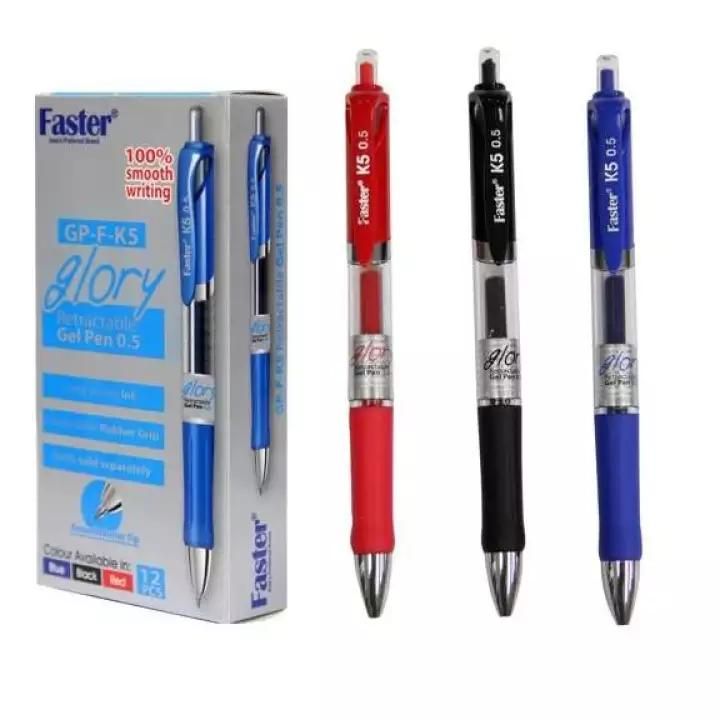 FASTER GLORY RETRACTABLE GEL PEN BLUE 0.5MM GP-F-K5 12PCS