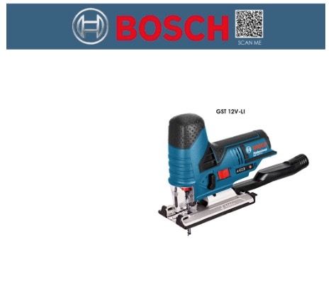 Genuine Malaysia BOSCH GST 12V-LI Cordless Jigsaw SOLO GBA 12V 2.0Ah Li-ion Battery GAL 1210 CV GST12V-LI 0 601 5A1 0L1 06015A10L1