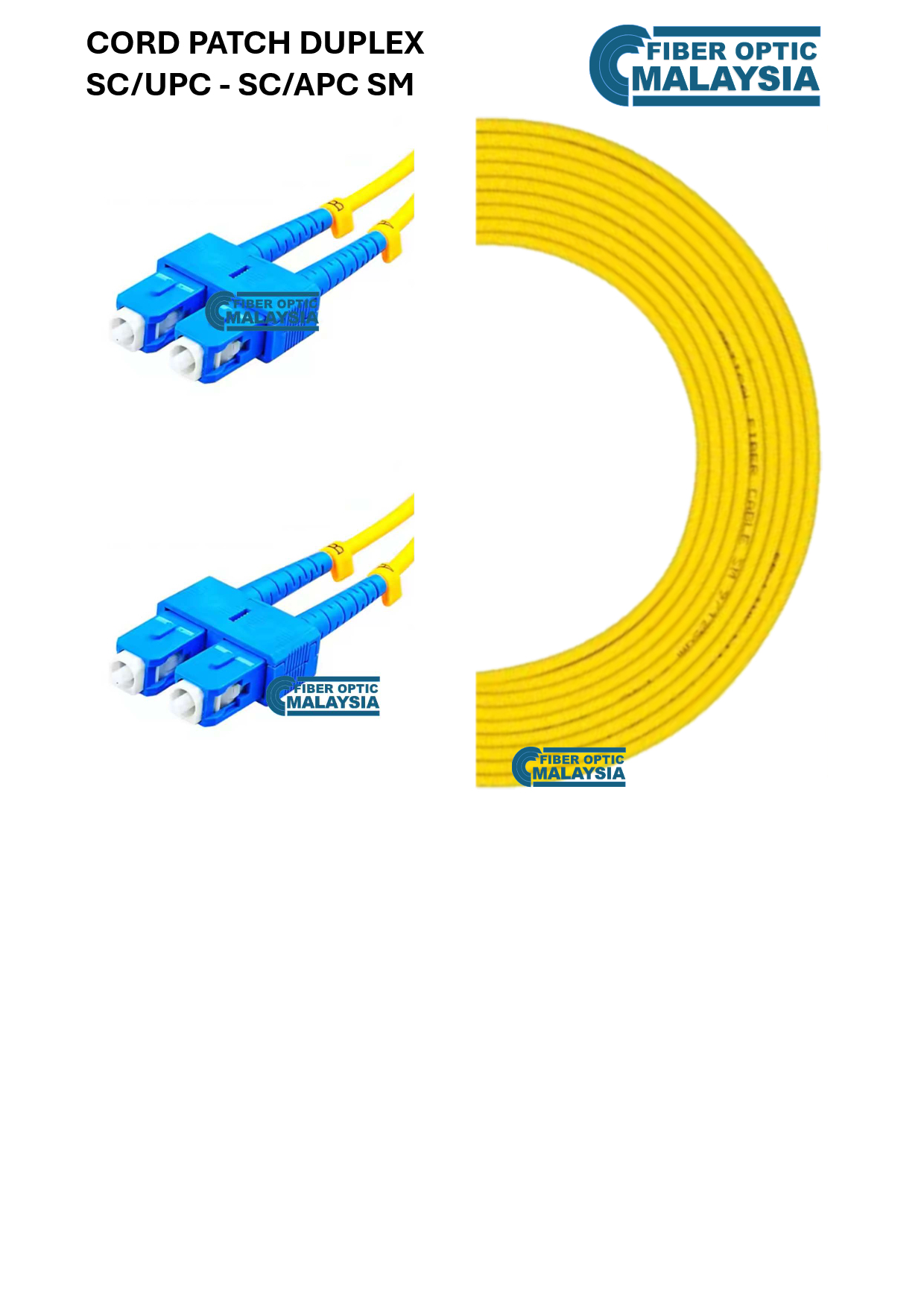 CORD PATCH SC/UPC - SC/UPC SM 20M DUPLEX PATCHCORD