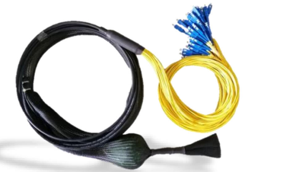 Pre-term Indoor Riser Cable , 48C G657A1 6m, 2m SC/UPC 2mm FO x48 , 2m SC/UPC 2mm FO x48 (Total Length 10 meter)