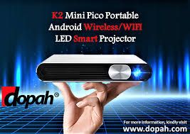 Dopah K2 Mini Pico Portable Android Wireless/WiFi LED Smart Projector
