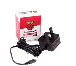 *RASPBERRY-PI SC0216 Raspberry Pi Accessory, Raspberry Pi 4 Model B Official PSU, USB-C, 5.1V, 3A, UK Plug, Black