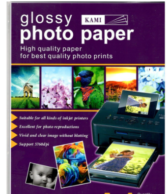 A4 single sided Glossy Photo Paper 180gsm (20's)