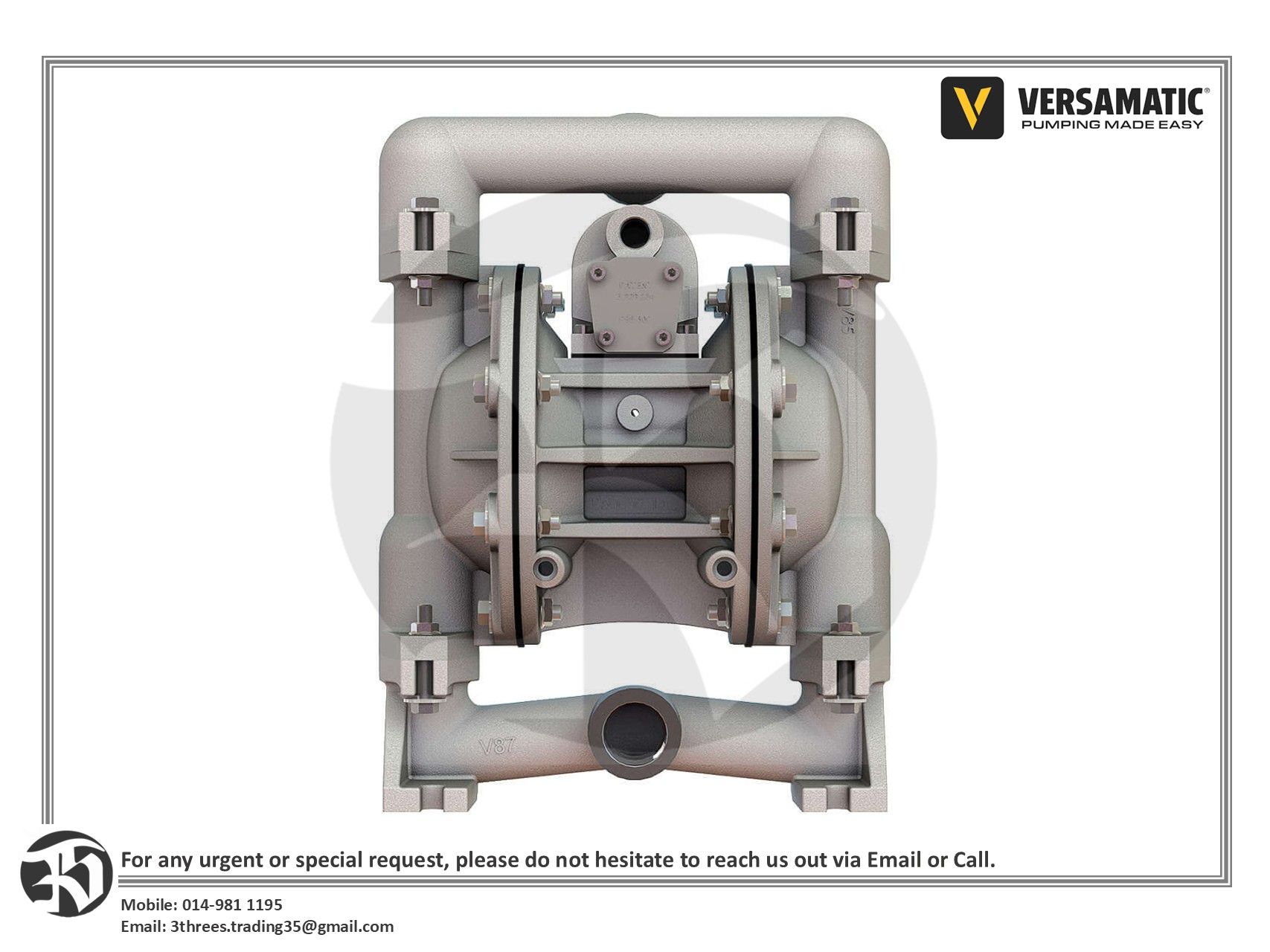 Versa-Matic E1AA5T559C-ATEX Diaphragm Pump