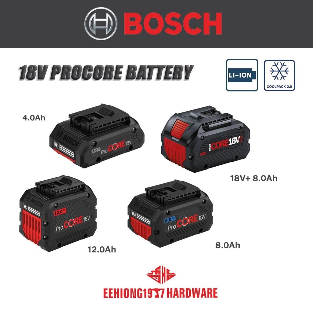 BOSCH ProCORE Procore 18V 18V+ 4.0Ah 8.0Ah 12.0Ah Professional Battery