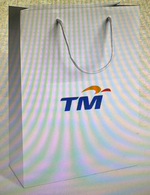 Plain White Paper Bag With TM Logo Size A5 (SIZE: 230 X 100 X 255 mm)
