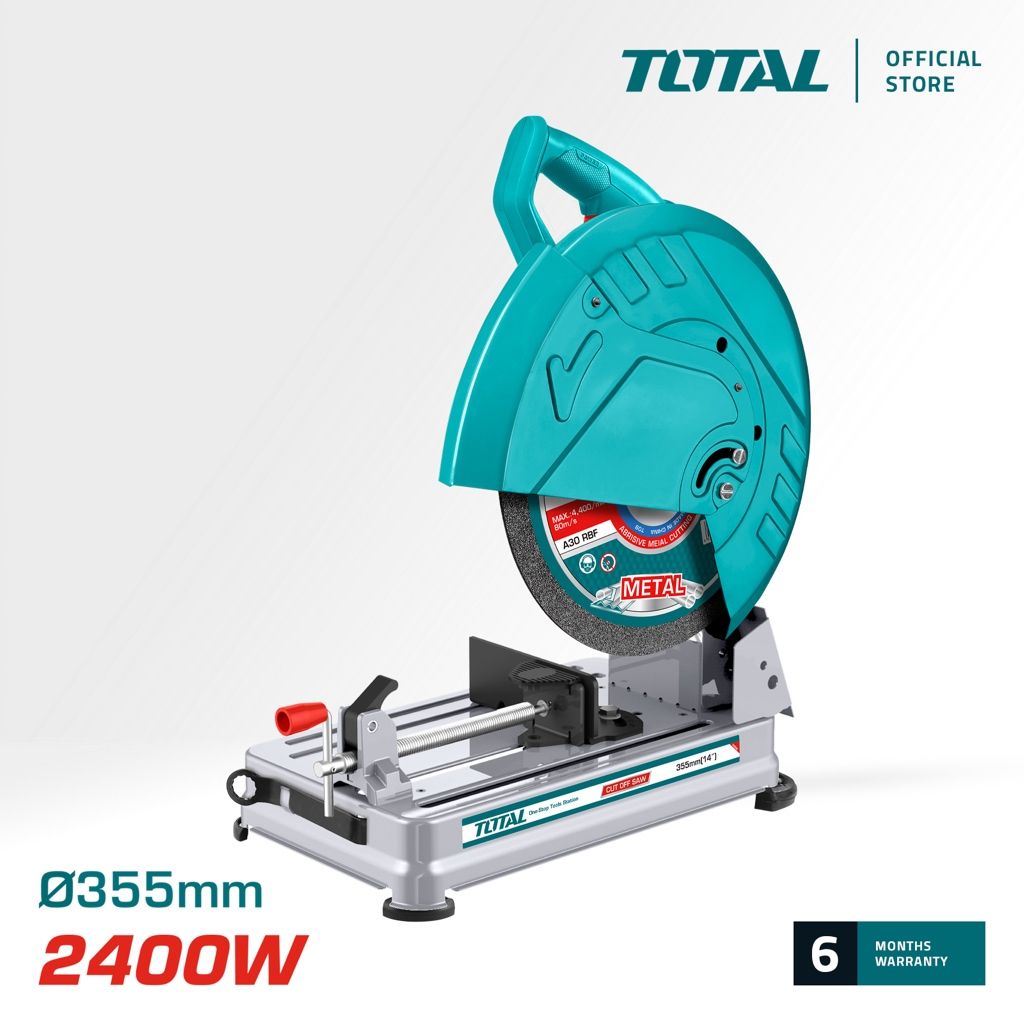 TOTAL CUT OFF SAW SUITABLE FOR ROUND PIPE SQUARE STEEL & METAL (2400W/355MM X 25.4MM X 3MM) TS9243558