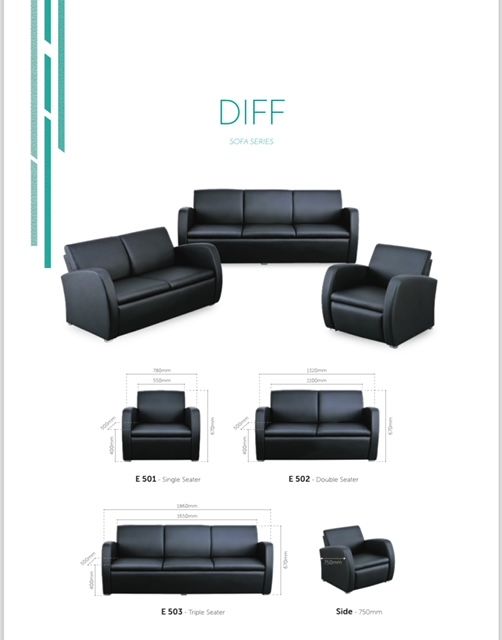 Sofa single Seater E501 (PU Leather)