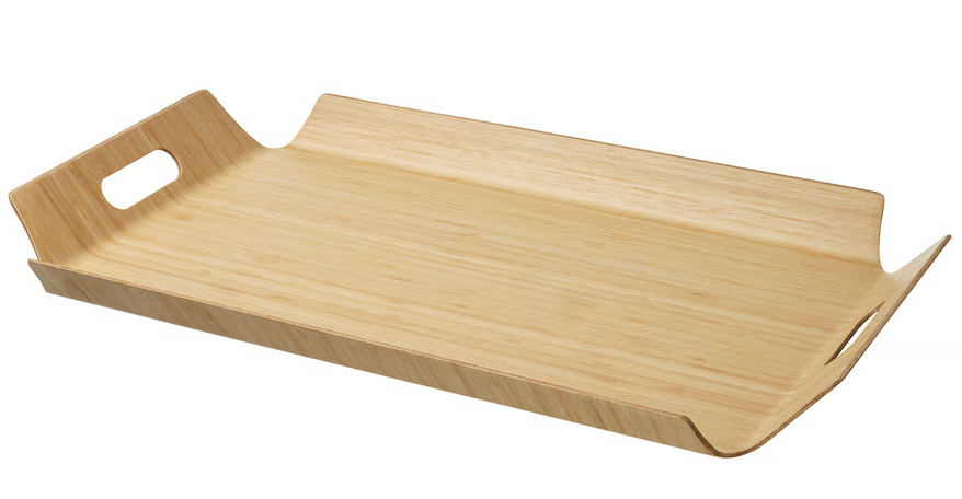 SILVERHAJMAL Tray, bamboo, 58x38 cm