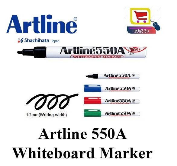 Artline 550A Whiteboard Marker RTSB (,BLACK, BLUE, RED GREEN, )