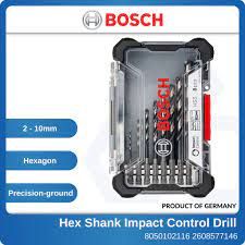 BOSCH 8P 2mm 3mm 4mm 5mm 6mm 7mm 8mm 10mm Hex Shank Impact Control Drill Set 2608577146