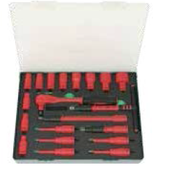 JONNESWAY 20PCS 1/2" DR. 1000V INSULATED SOCKET SET