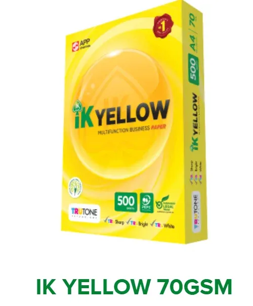 A4 IK YELLOW 70GSM_450 sheets | 500Sheet_10REAM BOX