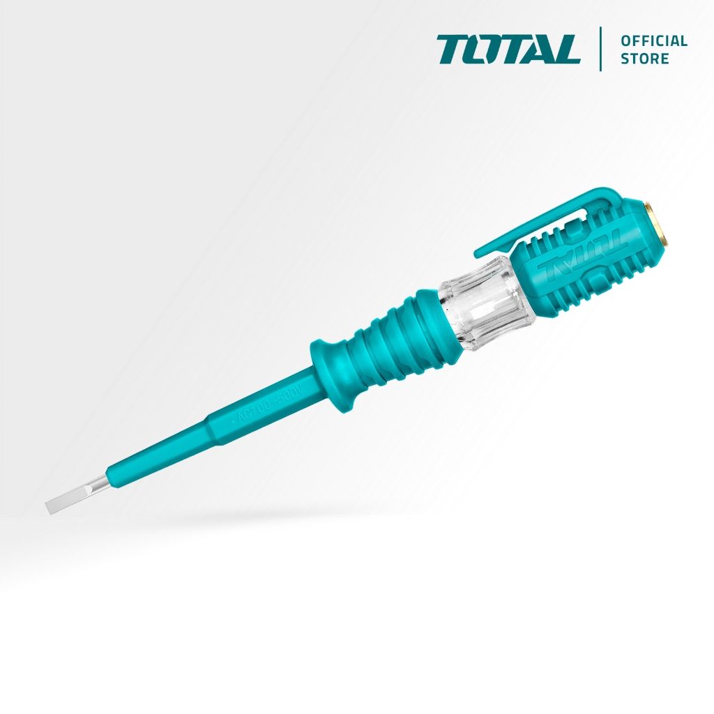 TOTAL TEST PENCIL FOR AC WITH NEON BULB INDICATOR & POCKET PEN CLIP (100V-500V/140MM) THT291408