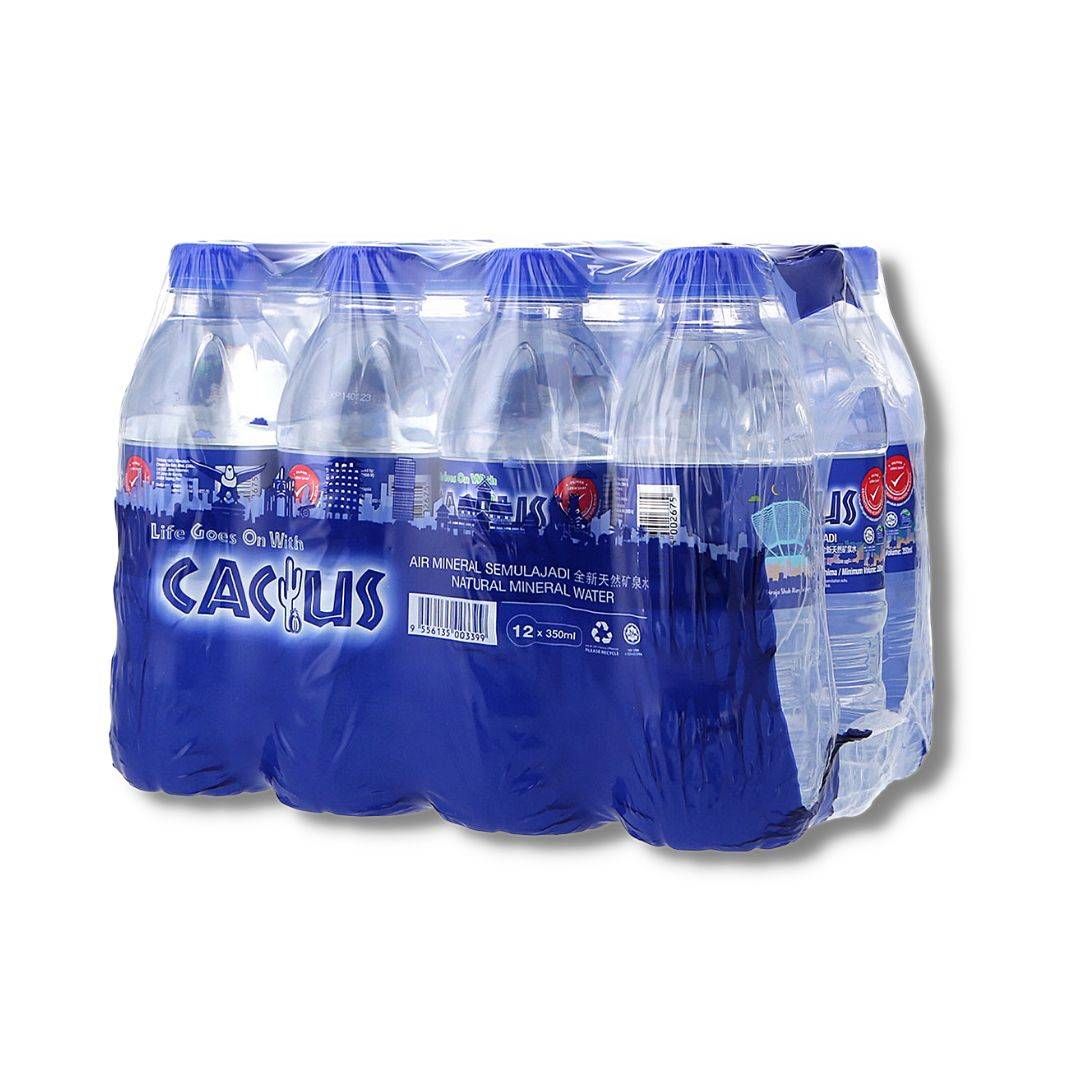 CACTUS NATURAL MINERAL WATER 12 BOTTLES X 350MM