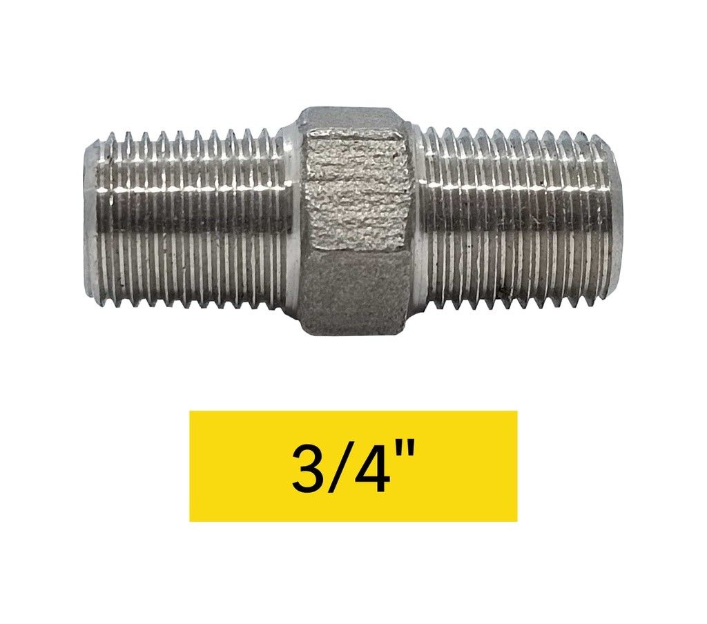 Stainless Steel SS316 Hex Nipple Fitting